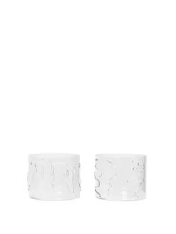 Ferm Living Doodle Glasses Low, sæt á 2 stk. fra> Service