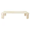 GUBI Doric Coffee Table 140 x 80 cm, Neutral White Travertine fra> Sofaborde