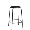 Fritz Hansen Dot Barstol m. 4 ben, sort stel/sort læder af Arne Jacobsen> Barstole