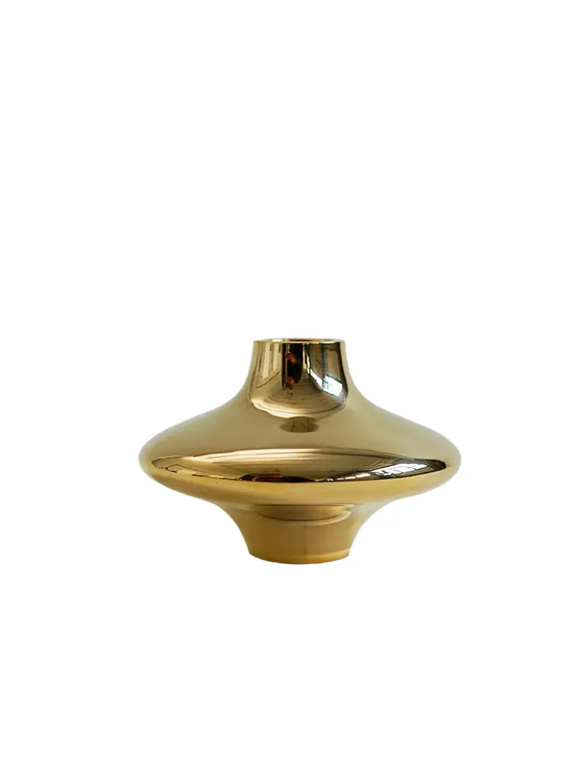 Hein Studio Doublet Candleholder Small, gold fra> Lysestager