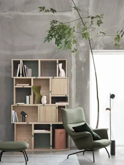 Muuto Doze Lounge Chair inkl. Fodskammel, easy leather root fra><noscript><img width=