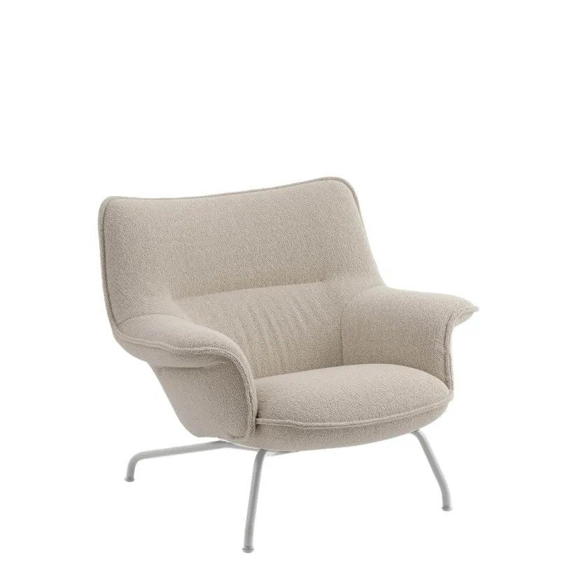 Muuto Doze Lounge Chair, Low Back, Ocean 80/tekstil, Tube base fra> Lænestole