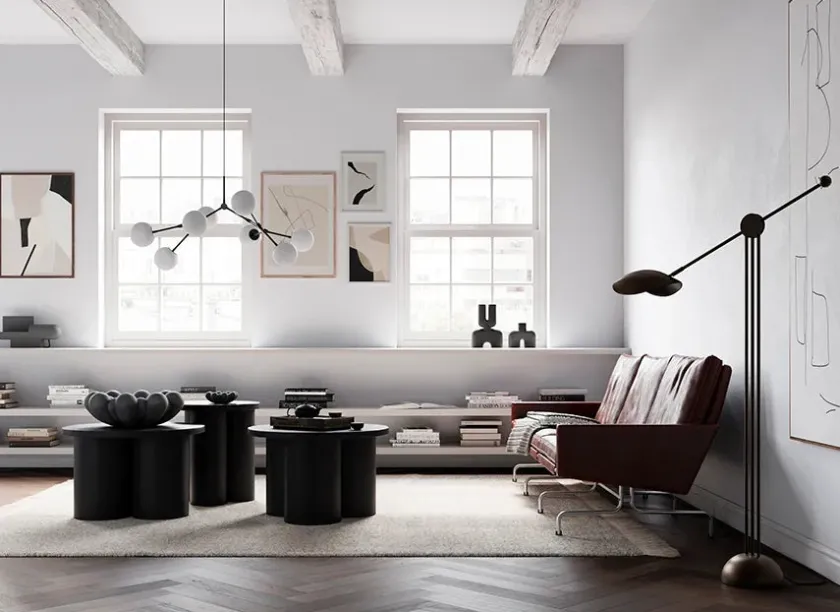 101 Copenhagen Drop Bulp Chandelier, mini grey fra> Spots|Lysekroner