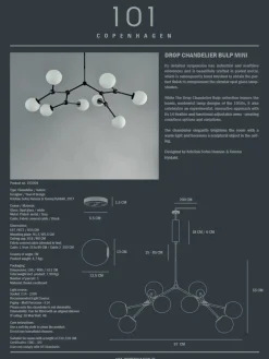 101 Copenhagen Drop Bulp Chandelier, mini grey fra><noscript><img width=