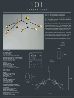 101 Copenhagen Drop Chandelier, brass fra><noscript><img width=