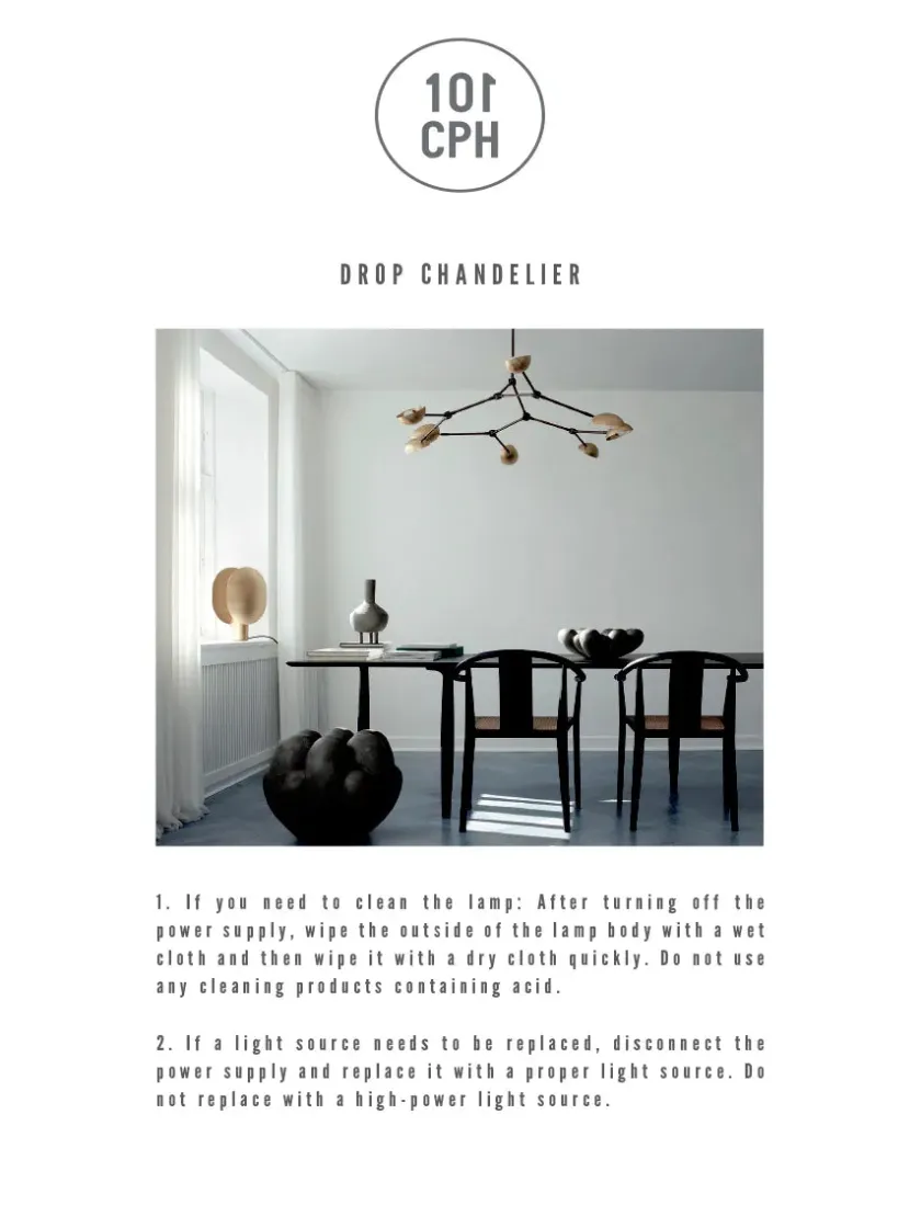 101 Copenhagen Drop Chandelier, bronze fra> Spots|Lysekroner