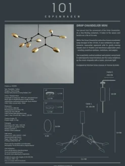 101 Copenhagen Drop Chandelier, mini brass fra><noscript><img width=