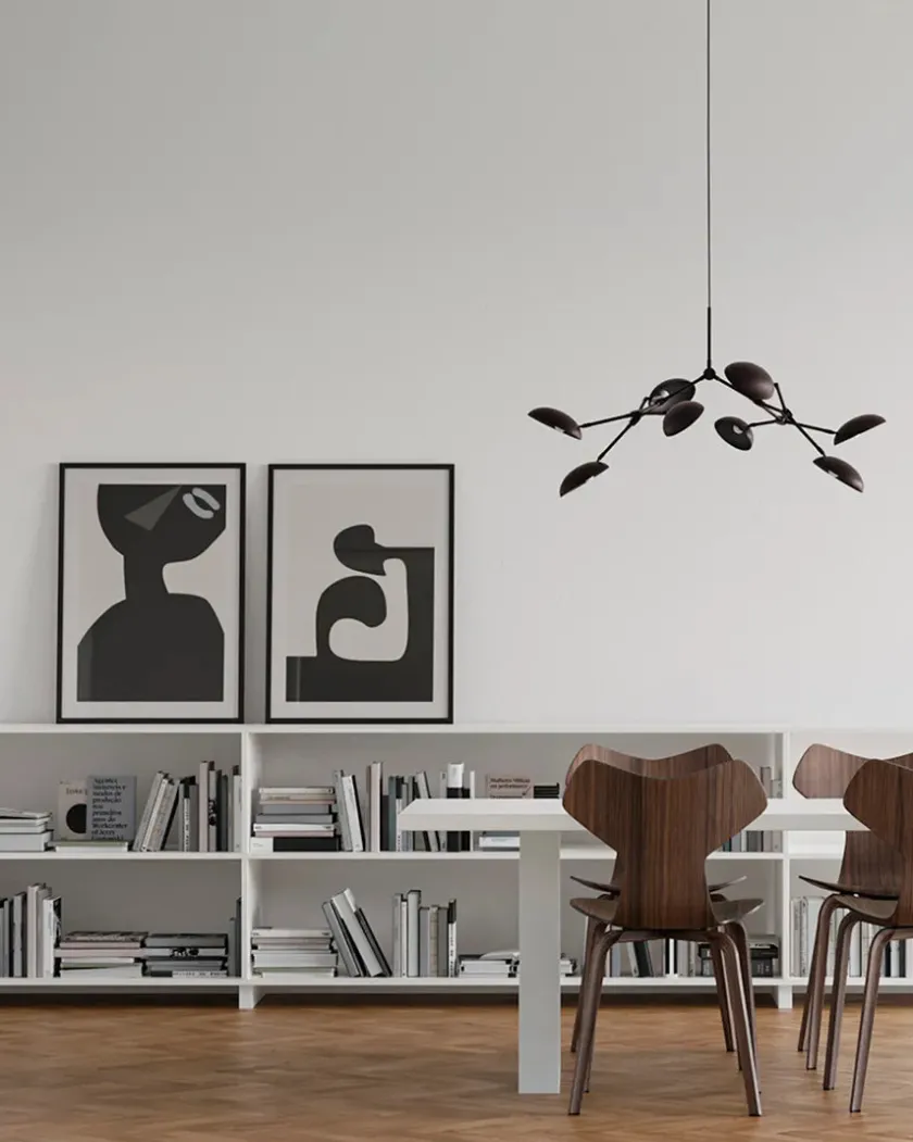 101 Copenhagen Drop Chandelier, mini burned black fra> Spots|Lysekroner
