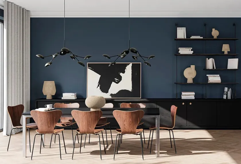 101 Copenhagen Drop Chandelier, mini burned black fra> Spots|Lysekroner
