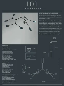 101 Copenhagen Drop Chandelier, oxidized fra><noscript><img width=
