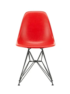 Vitra Eames Fiberglass Chair DSR, sortlakeret fra> Spisebordsstole