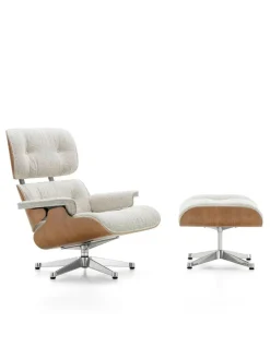 Vitra Eames Lounge Chair inkl. Fodskammel, valnød/Nubia fra> Fodskamler|Lænestole