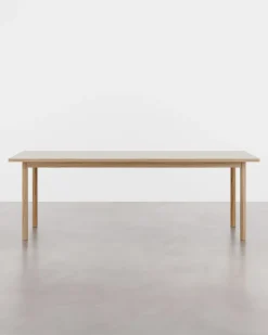 Tablelab ESSENTIAL OAK spisebord 220x90 cm Mushroom, fra> Spiseborde