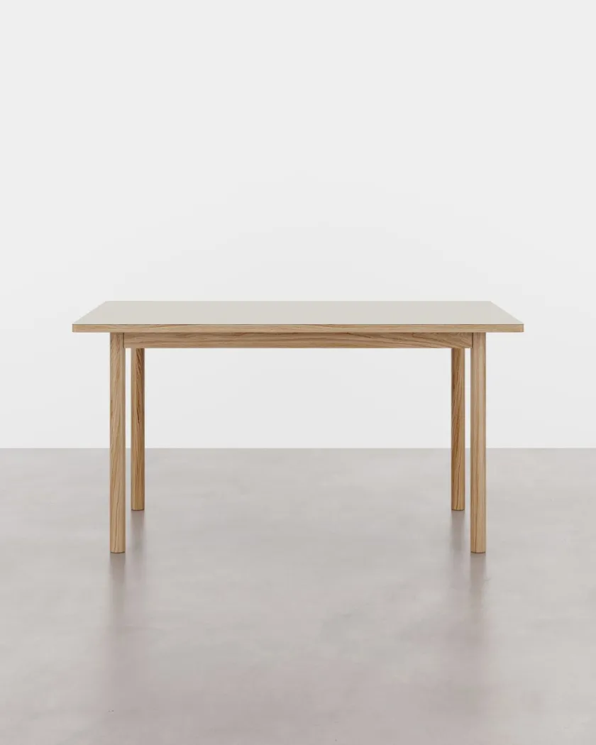 Tablelab ESSENTIAL OAK spisebord 220x90 cm Mushroom, fra> Spiseborde