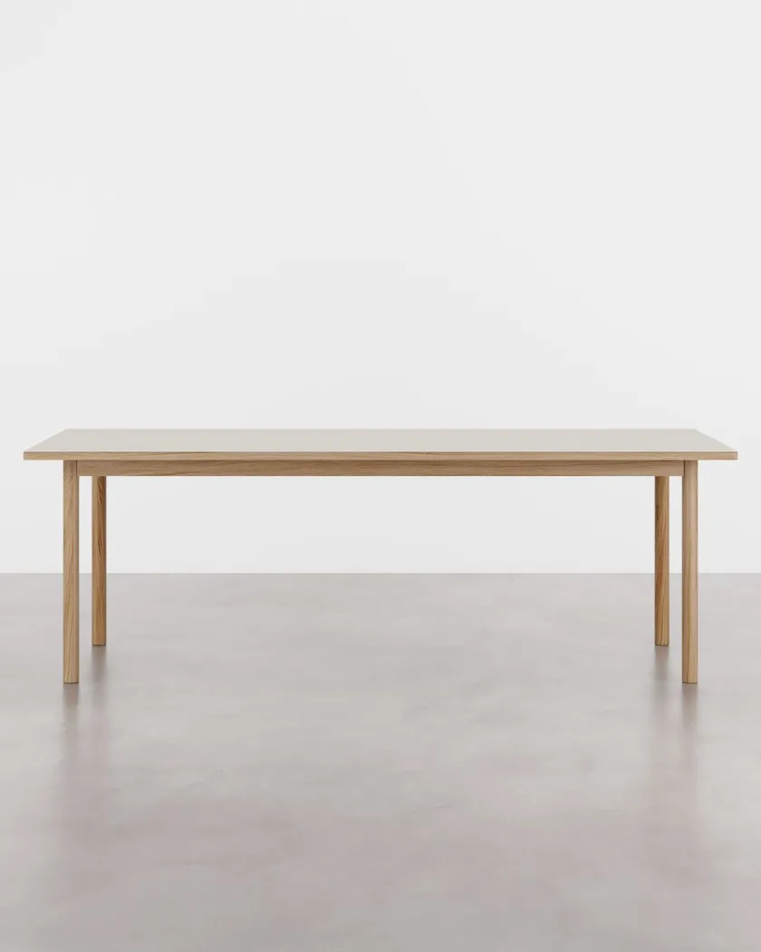 Tablelab ESSENTIAL OAK spisebord 140x90 cm Mushroom, fra> Spiseborde