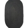 Ferm Living Eternal Oval Jute Rug - Black fra> Gulvtæpper