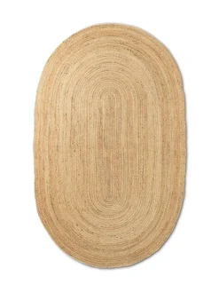 Ferm Living Eternal Oval Jute Rug - Black fra><noscript><img width=