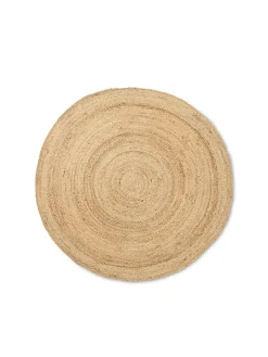Ferm Living Eternal Round Jute Rug - Natural fra> Gulvtæpper