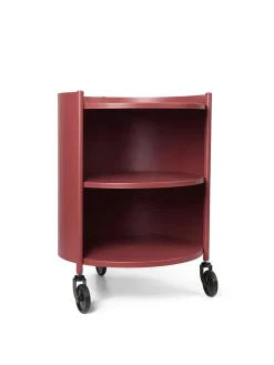 Ferm Living Eve Storage, mahogany red fra> Rulleborde/Barvogn|Sideborde Og Små Borde