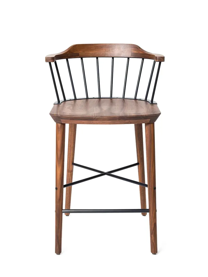 Stellar Works Exchange Counter Stool SH 61, walnut fra> Barstole