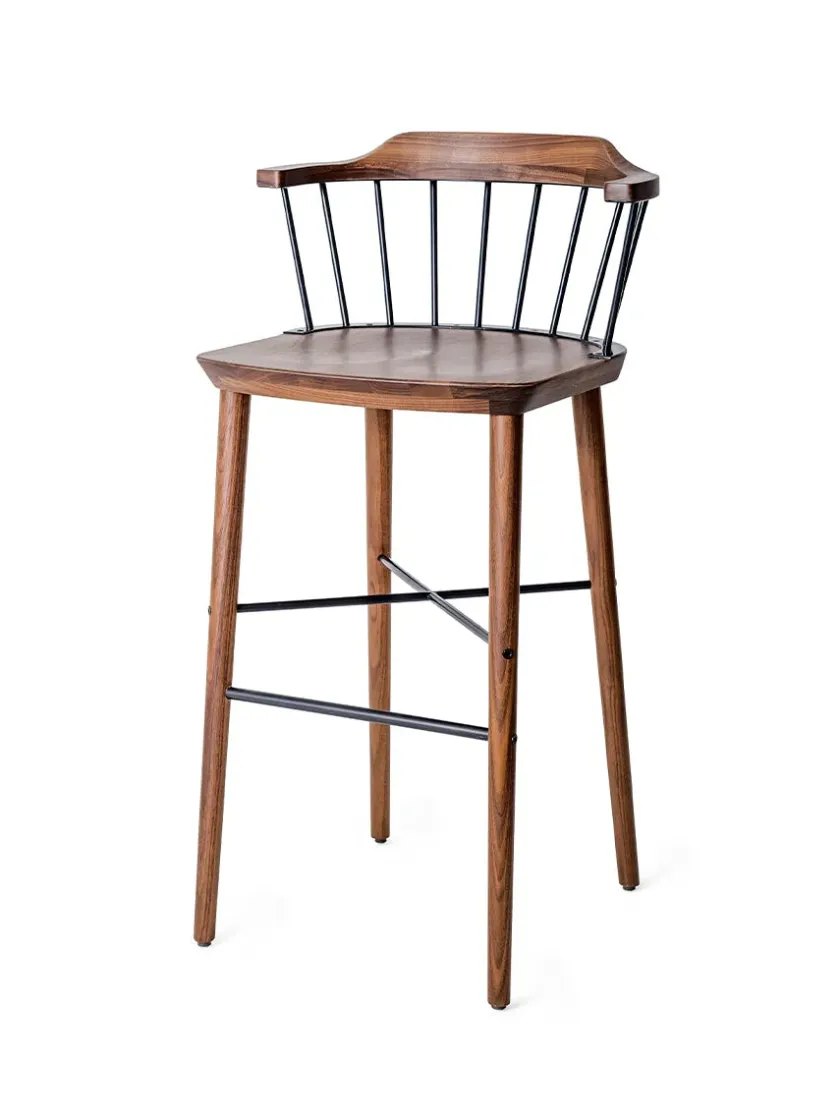 Stellar Works Exchange Counter Stool SH 61, walnut fra> Barstole