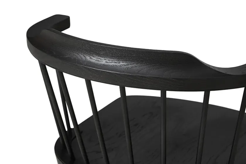 Stellar Works Exchange Dining Chair, black oak fra> Spisebordsstole