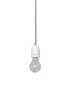 Ferm Living Fabric Cord Set Ceramic Socket, cashmere fra> Pendler