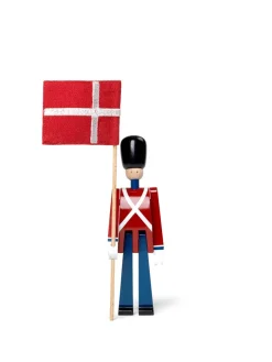 Kay Bojesen Fanebærer med tekstilflag, mini af> Figurer