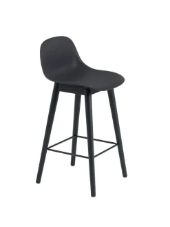 Muuto Fiber Bar Stool Wood w. back fra><noscript><img width=