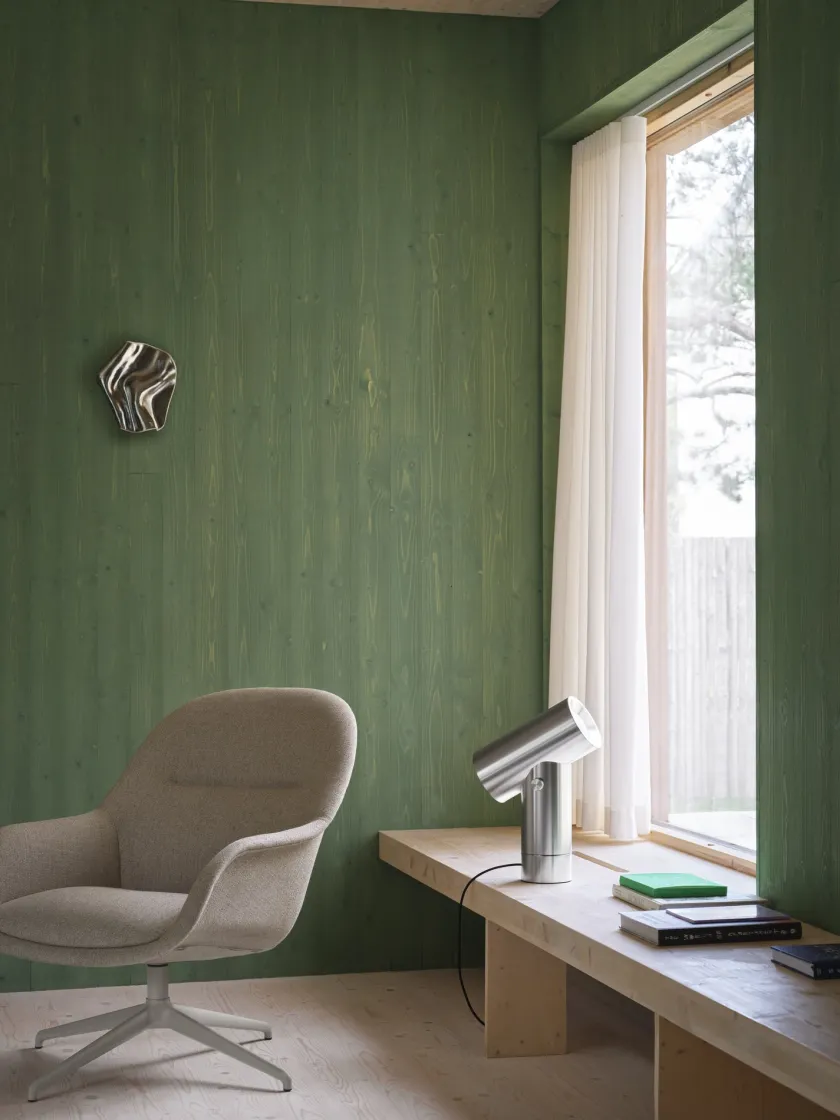 Muuto Fiber Lounge Armchair, Ecriture 240 grå swivel base fra> Loungestole|Lænestole