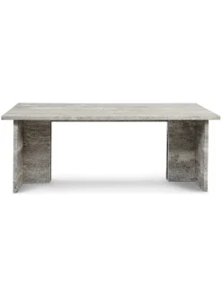 Wabi Sabi Nordic Fjer Sofabord 110 cm, travertin silver fra> Sofaborde
