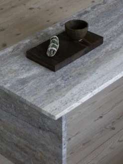Wabi Sabi Nordic Fjer Sofabord 160 cm, travertin silver fra> Sofaborde