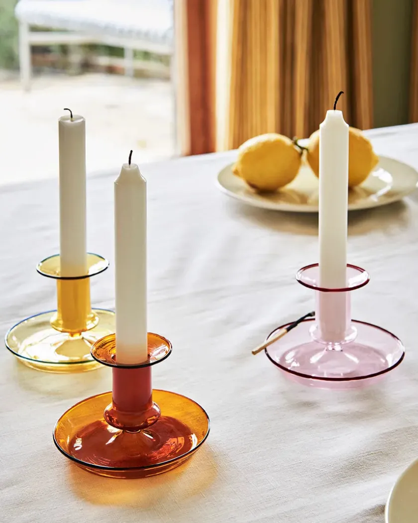 HAY Flare Stripe lysestage fra> Lysestager