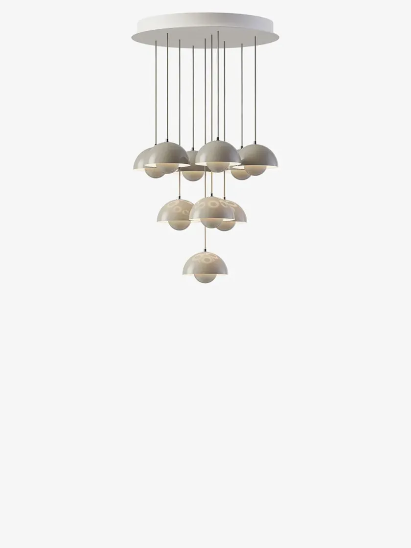 &Tradition Flowerpot Chandelier VP10, 10 pendants reversed fra> Spots|Lysekroner