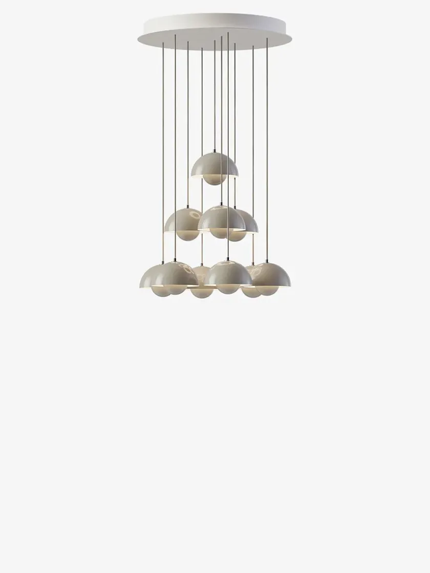 &Tradition Flowerpot Chandelier VP10, 10 pendants reversed fra> Spots|Lysekroner
