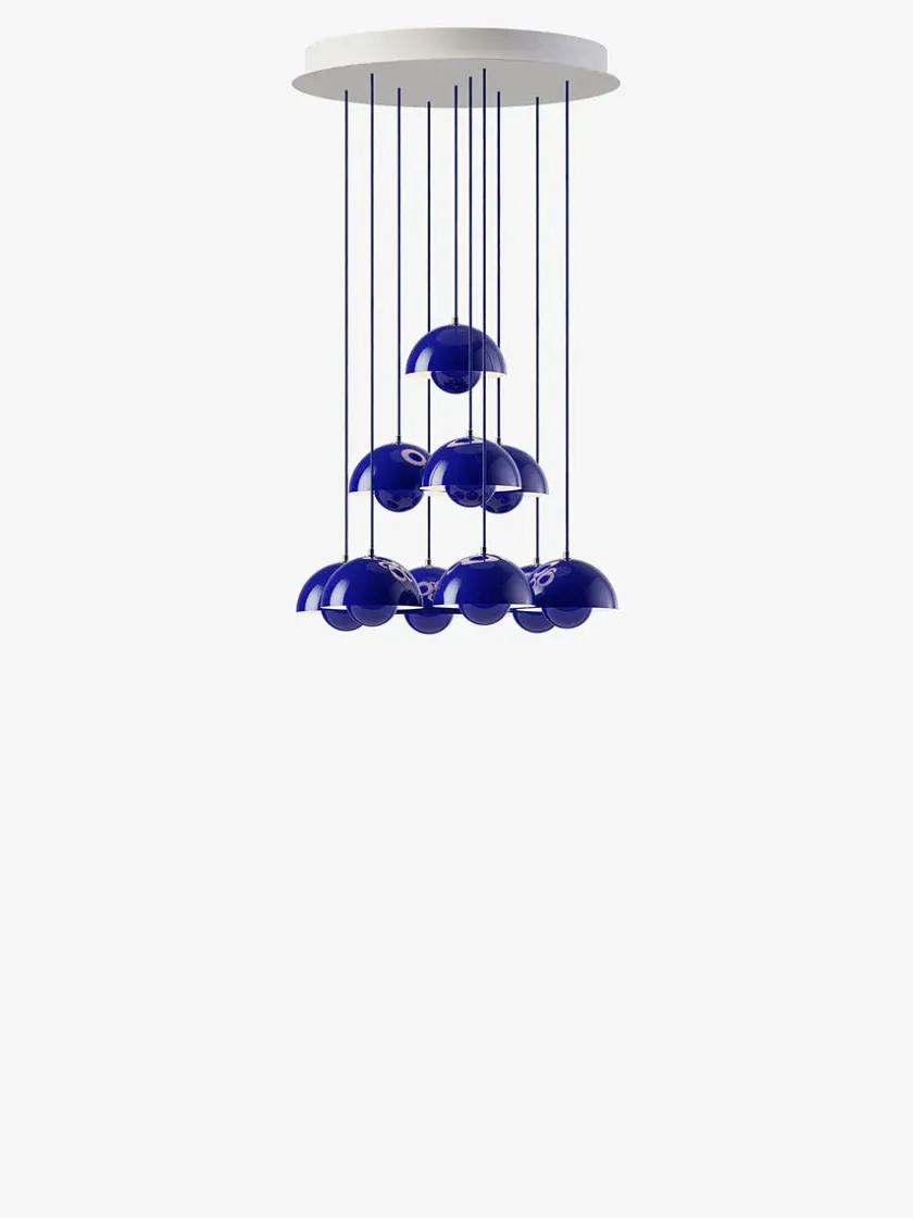 &Tradition Flowerpot Chandelier VP10, 10 pendants reversed fra> Spots|Lysekroner