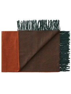 Silkeborg Uldspinderi Franja Plaid, green/orange fra> Puder Og Plaider