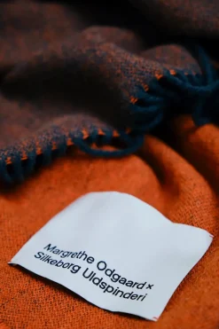 Silkeborg Uldspinderi Franja Plaid, green/orange fra> Puder Og Plaider