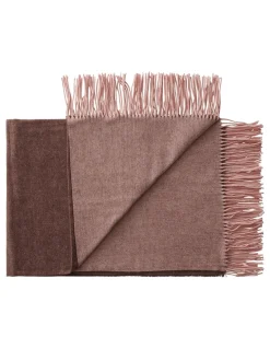 Silkeborg Uldspinderi Franja Plaid, pink/brown fra> Puder Og Plaider