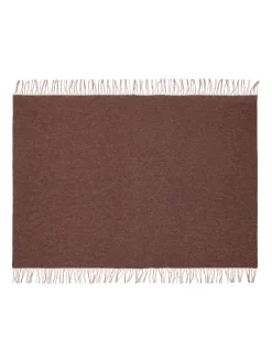 Silkeborg Uldspinderi Franja Plaid, pink/brown fra> Puder Og Plaider
