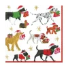 Caspari Frokostservietter, julehunde, 20 stk. fra> Juleborddækning