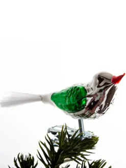 Brink Nordic Fugl m. Klemme 10 cm, sølvfarvet/rød fra><noscript><img width=
