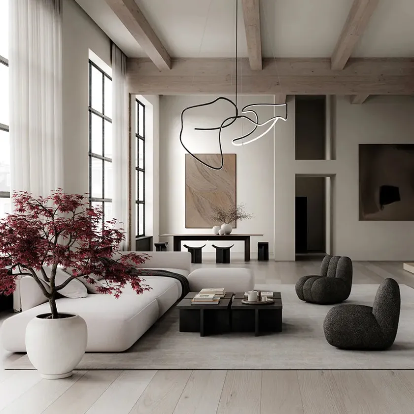101 Copenhagen Ghost Chandelier, Big, Burned Black fra> Spots|Lysekroner