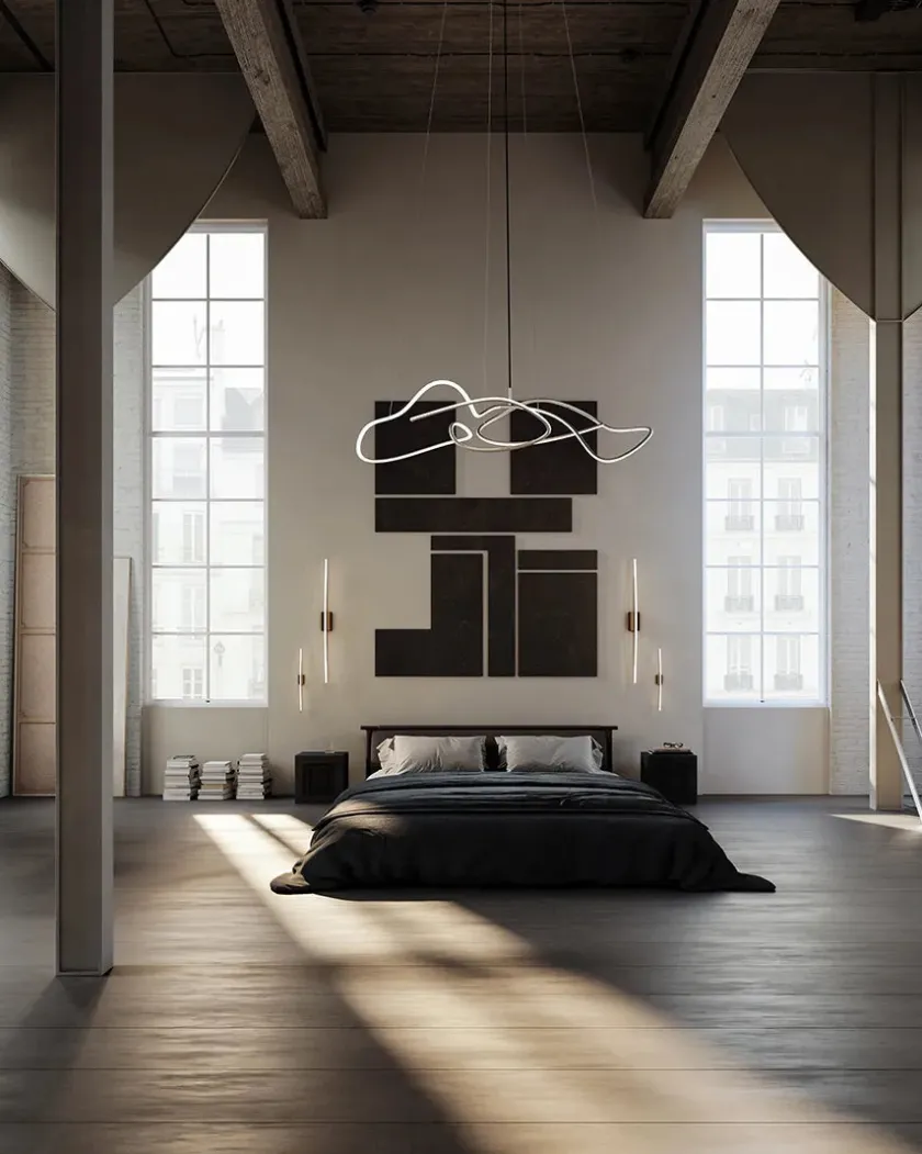 101 Copenhagen Ghost Chandelier, Big, Burned Black fra> Spots|Lysekroner