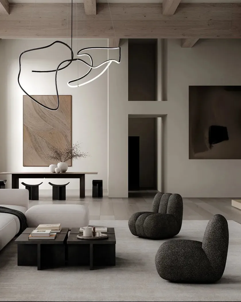 101 Copenhagen Ghost Chandelier, Big, Burned Black fra> Spots|Lysekroner