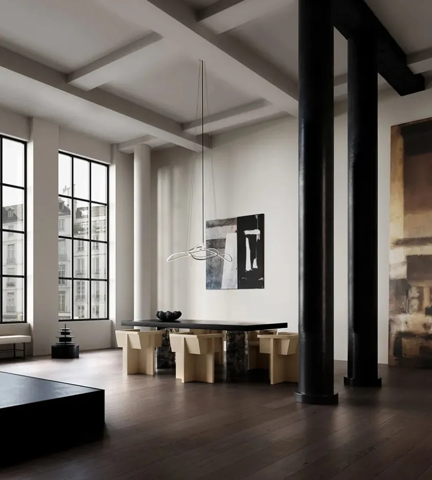 101 Copenhagen Ghost Chandelier, Mini, Burned Black fra> Lysekroner|Spots