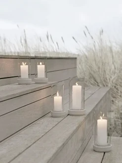 Stelton Hurricane Lanterne Sand, small fra> Lanterner|Udendørslamper