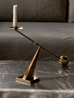 Audo Copenhagen Interconnect Candle Holder, brass fra><noscript><img width=