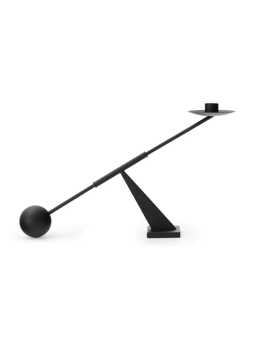 Audo Copenhagen Interconnect Candle Holder - small, black fra> Gaver Til Ham|Gaver Til Hende