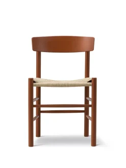 Fredericia Furniture J39 Folkestolen, heritage red af Børge Mogensen> Spisebordsstole
